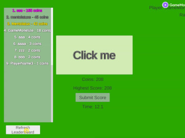 Advanced Green Clicker Game